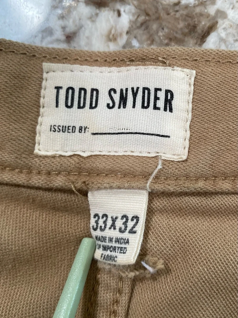 Todd Snyder Slim Chino in Khaki